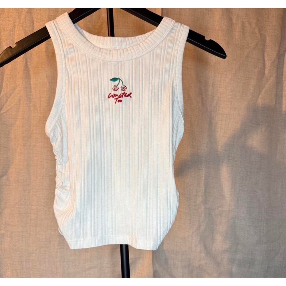 Y2K Bedazzled Limited Too Cherry Tank Size XS